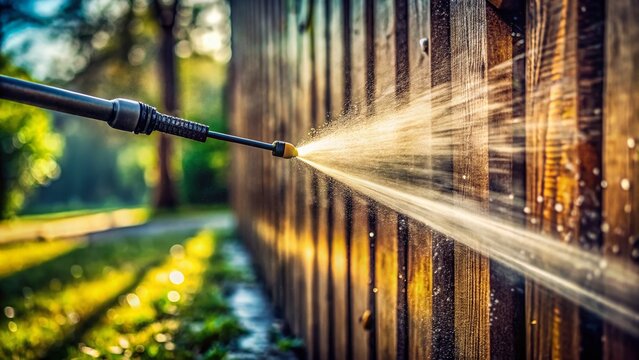 Very powerful force pressure washing fence service