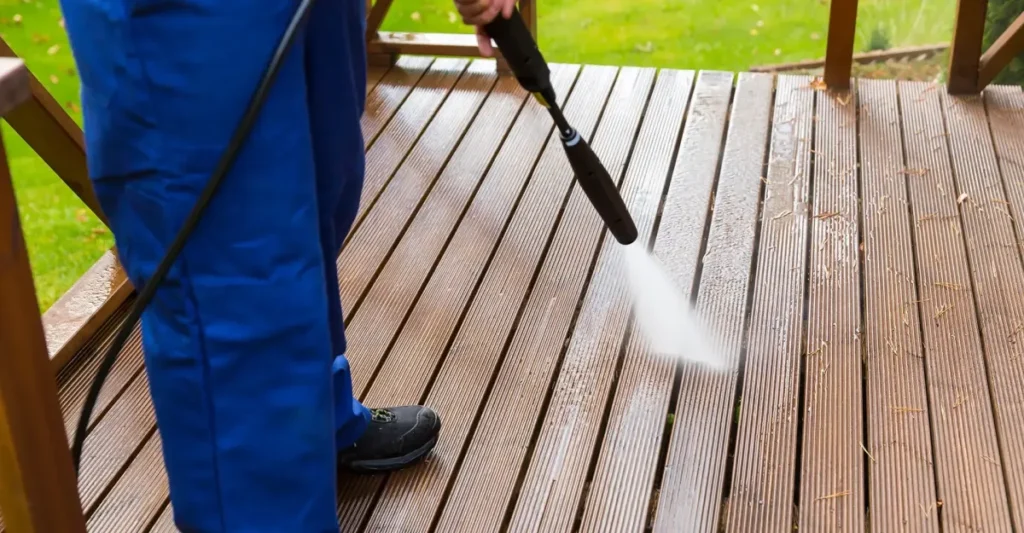 a man pressure washing service Tampa