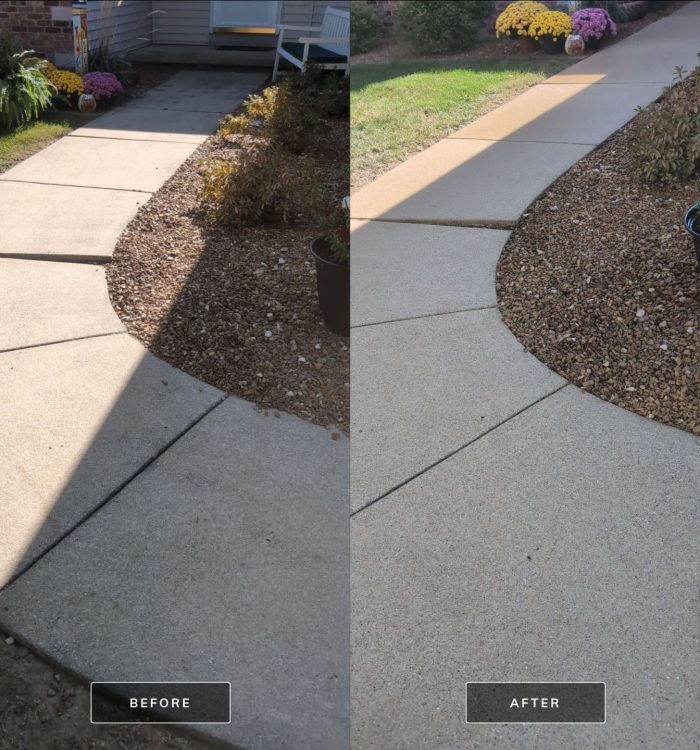beautiful driveway pressure washing in lakeland, FL